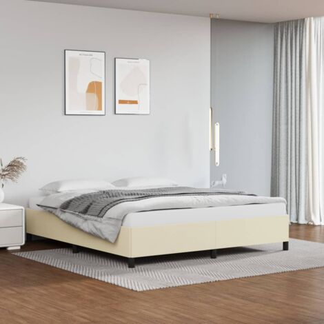 Cadre de lit sans matelas-Structure de lit crème 180x200 cm similicuir 508039