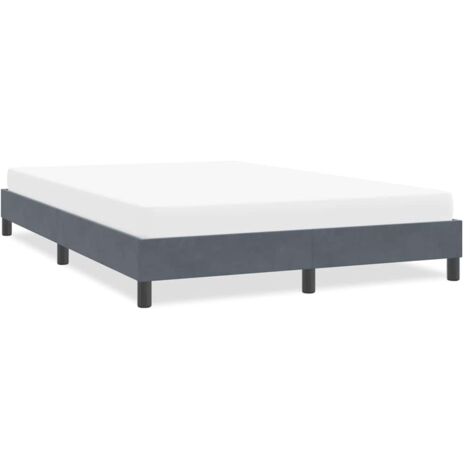 Cadre de lit sans matelas-Structure de lit gris foncé 160x220 cm velours