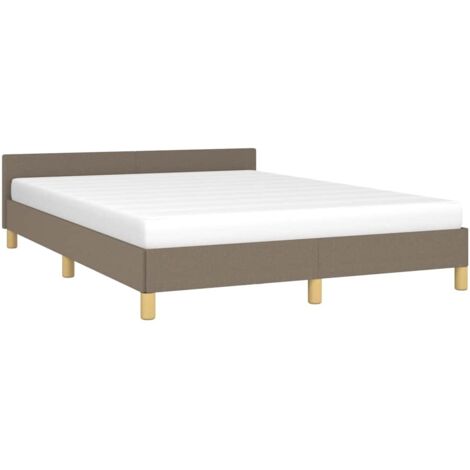Cadre de lit sans matelas taupe 140x190 cm tissu vidaXL