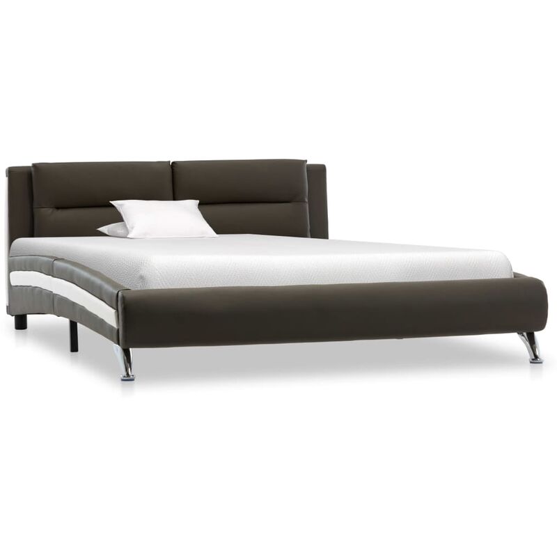 Vidaxl - Cadre de Lit Similicuir Gris 90 x 200 cm