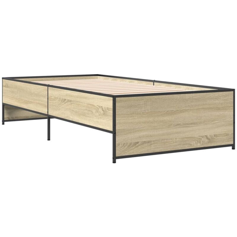 Cadre de lit sans matelas chêne sonoma 90x190 cm Vidaxl