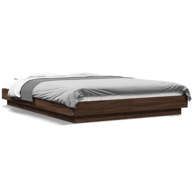Vidaxl - Cadre de lit chêne marron 120x190 cm bois d'ingénierie
