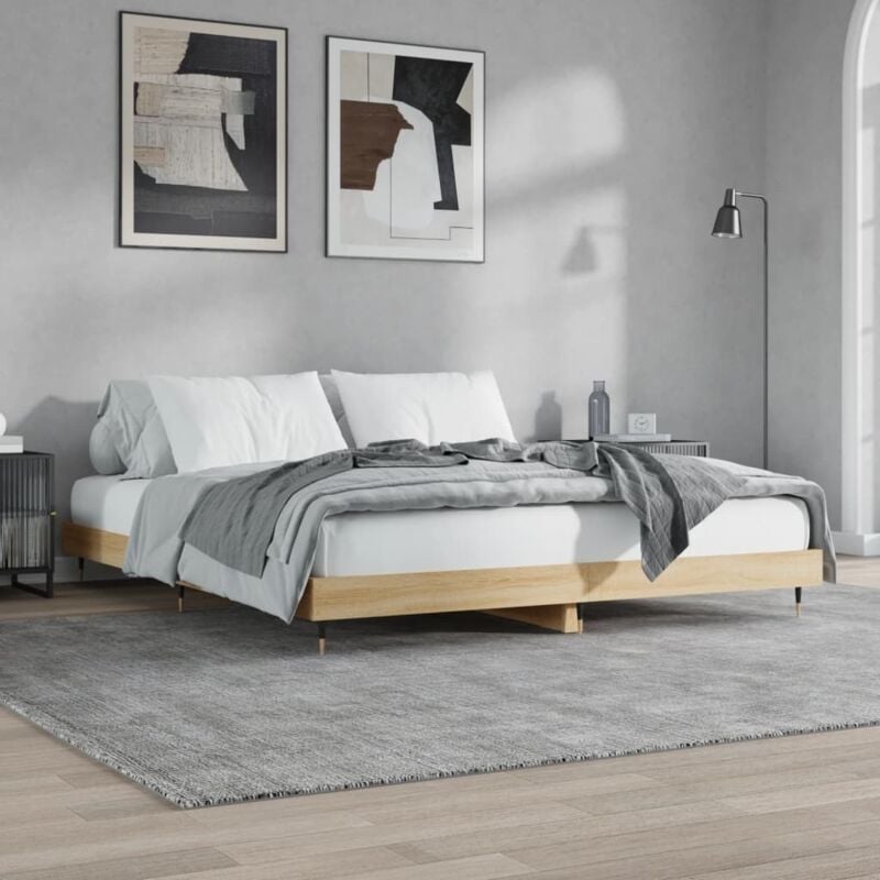 Vidaxl - Cadre de lit sans matelas chêne sonoma 140x200 cm
