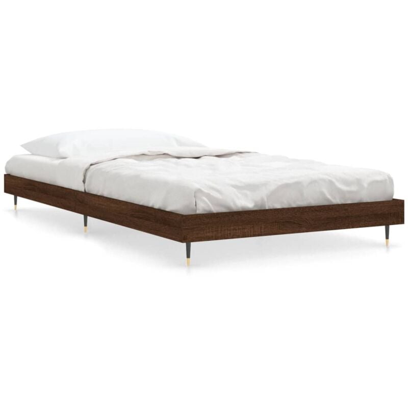 Vidaxl - Cadre de lit chêne marron 90x190 cm bois d'ingénierie