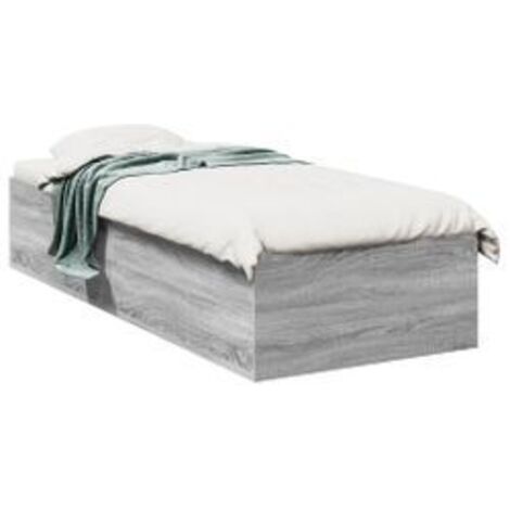 Cadre de lit sonoma gris 90x190 bois d'ingénierie