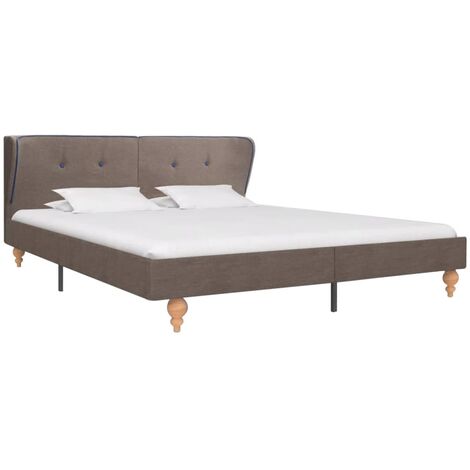 Cadre de lit Taupe Tissu 180 x 200 cm