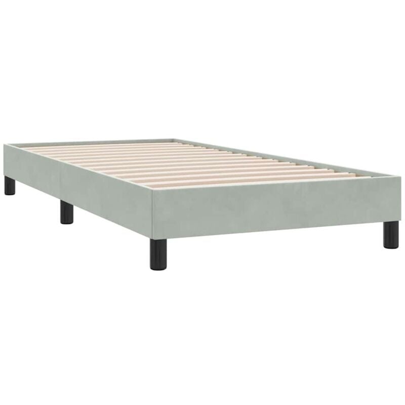 Vidaxl - Cadre de lit sans matelas gris clair 80x210 cm velours