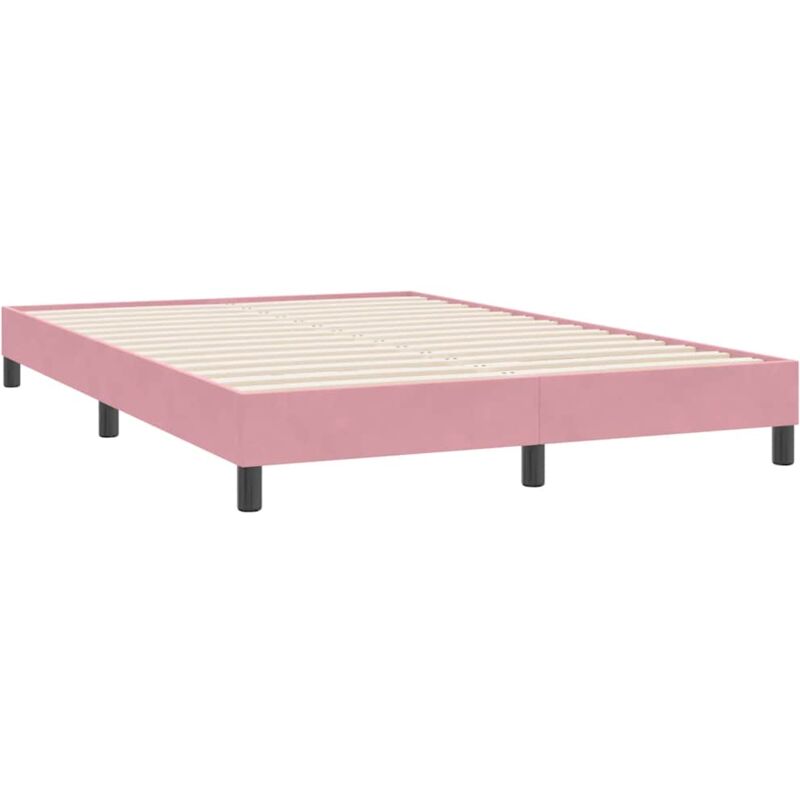 Vidaxl - Cadre de lit sans matelas rose 160x220 cm velours
