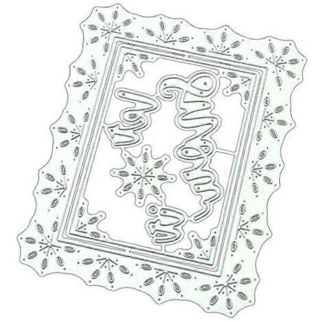 Cadre de neige DIY Matrices de découpe en métal Pochoir Scrapbooking Album photo Cartes en papier Loisirs créatifs Décoration