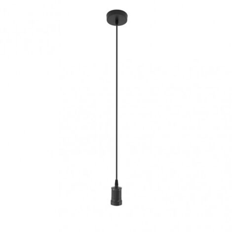 Cadre de plafond suspendu « Puja » à hauteur réglable E27 (220/240V) IP20 en métal noir