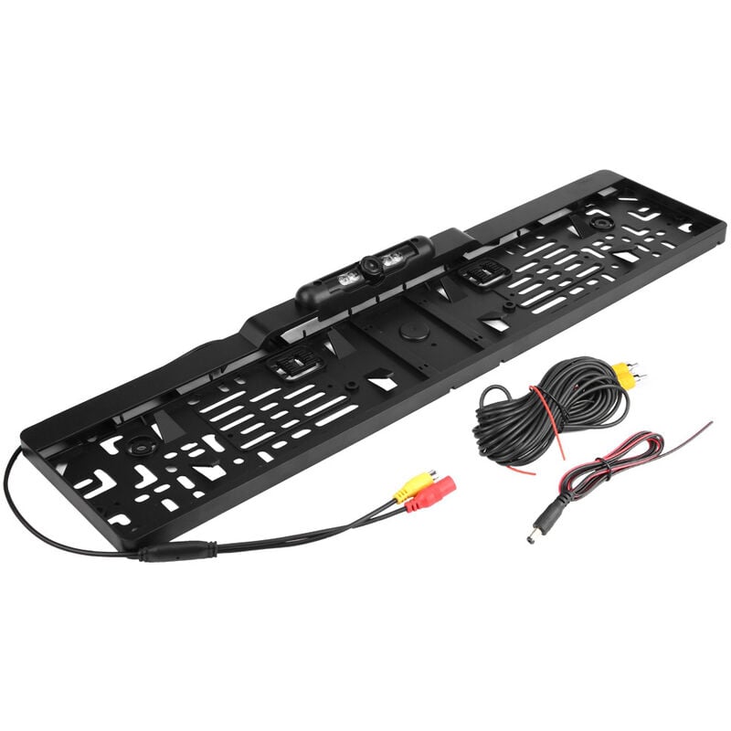 YB - Jeffergarden Cadre de plaque d'immatriculation automobile européen avec caméra de recul infrarouge