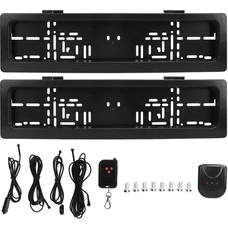 Cadre de plaque d'immatriculation électrique, support de plaque d'immatriculation étanche, antirouille, universel, adapté aux véhicules Standard de