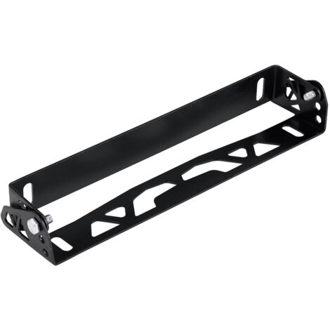 Cadre de Plaque d'Immatriculation Noir Aluminium Réglable pour Personnalisation Auto Universelle