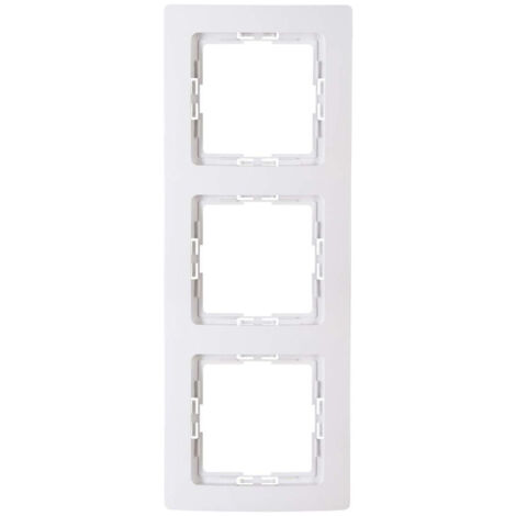 Cadre de recouvrement PARIS 3-fold, blanc arctique pour installation verticale/horizontale