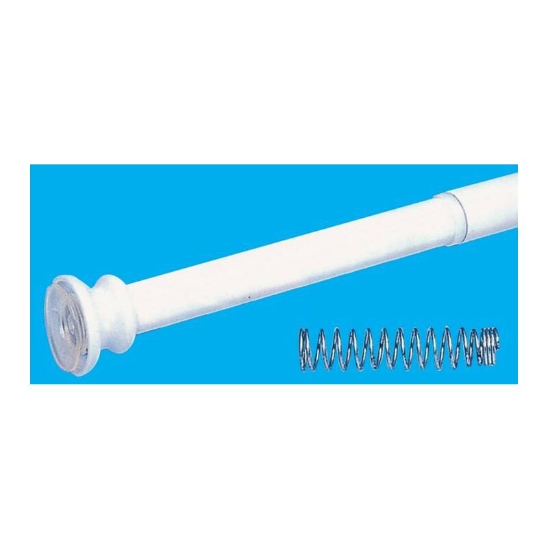 Cadre de rideau de douche extensible 140-260 diamètre mm.25 support de salle de bain blanc - Salon