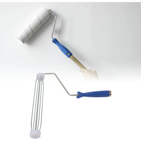 Cadre de Rouleau Ergonomique Cadre de Rouleau à Peinture Haute Résistance 12 Pouces pour Manche à Poussière Stainless Steel Plastic 1