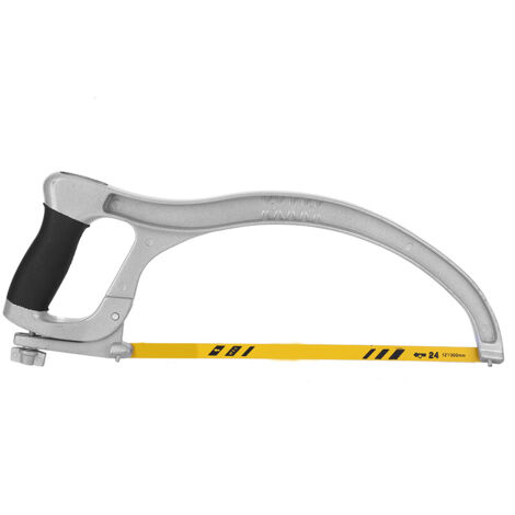 Cadre de Scie à Métaux en Alliage d'Aluminium [KT-2602] avec Poignée Ergonomique Anti-Dérapage (300mm)