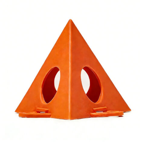 Cadre de support triangulaire pyramidal pour peinture en aérosol sur planches de bois, avec pieds en plastique et huile conique pour le travail du bois (orange, 1 pièce par paquet)