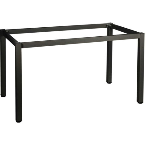 Cadre de table 176x76 cm, pied carré, noir