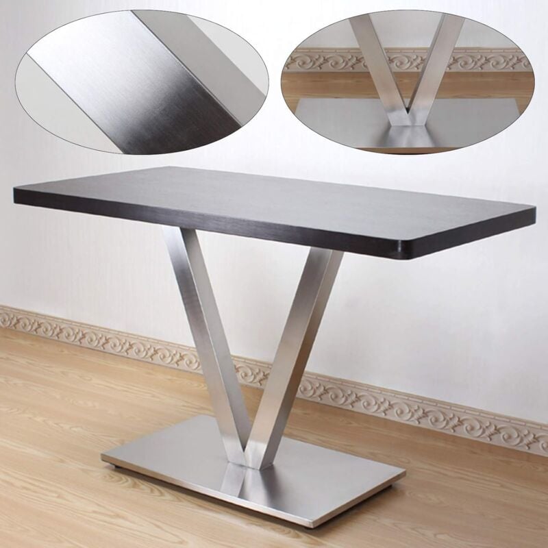 Gojoy - Cadre de Table de 70 cm Base en v Table de Bistrot en Acier Inoxydable Table Gastronomique Carré Antique Pieds Robustes pour Restaurant, Pub,