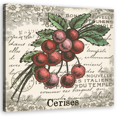 Cadre déco Cherry vintage 50x50