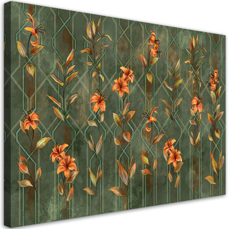 Cadre déco Fleur jaune Lilia 60x40