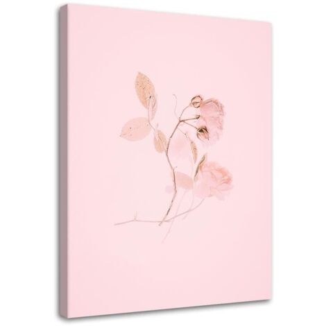 Cadre déco Fleur Naturelle Rose 40x60