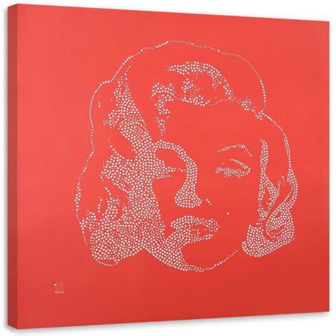 Cadre déco Marilyn Monroe Rouge 40x40