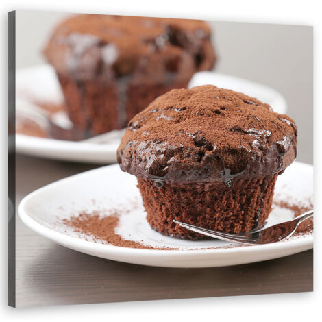 Cadre déco muffins au chocolat 40x40