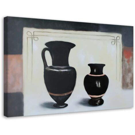 Cadre déco Nature morte Vase Pichets 90x60