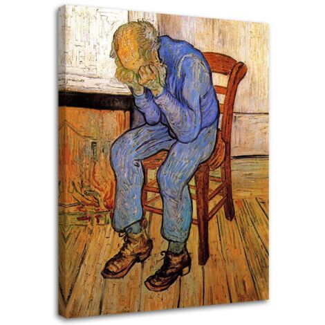 Cadre déco Vieil homme en tristesse V. van Gogh 40x60