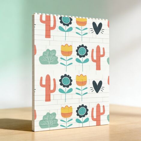 Cadre décoratif DIY en blocs et briques de construction, cadeau adulte idéal