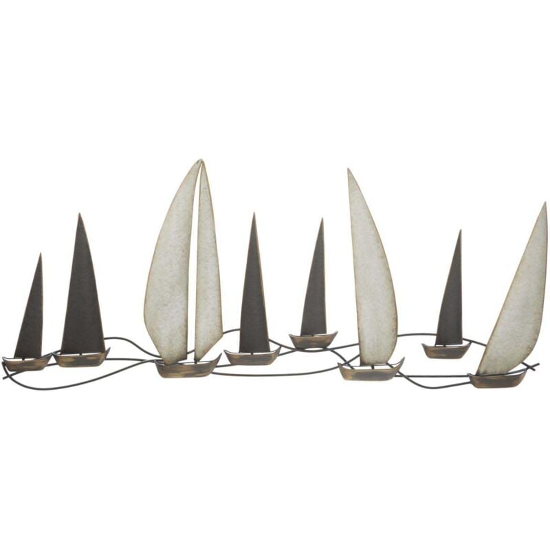 Cadre décoratif en métal bateaux Regata 119 x 3 x 51 cm