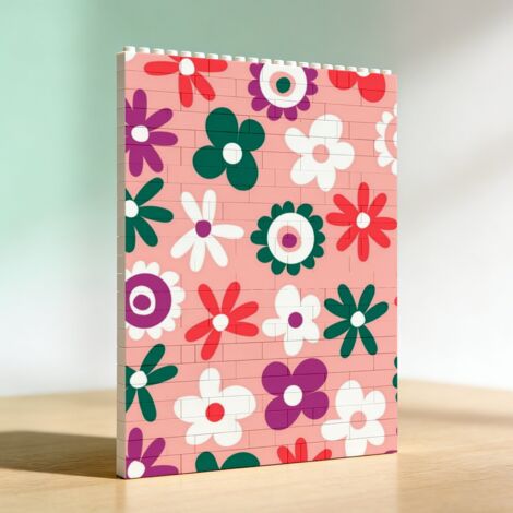 Cadre décoratif photo DIY en blocs de construction, cadeau romantique