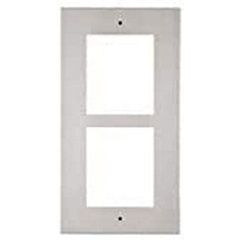 Cadre d'encastrement 2 modules - 2N - Verso IP - Nickel - Inox - Extérieur