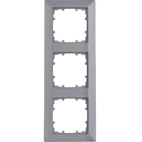 Cadre dim 80 mm 3 compartiments, 222 mm x 80 mm Alu metallique / 1 pc