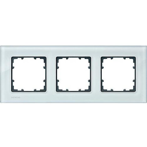 Cadre dim 90 mm, verre 3 compartiments, 232mm x 90 mm Vert cristal / 1 pc