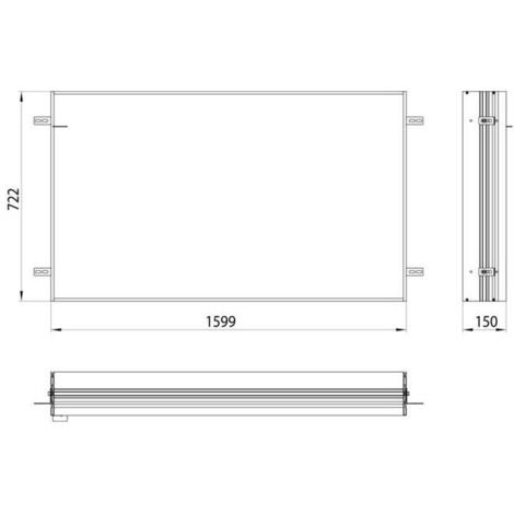 Cadre d'installation ASIS prime 2 pour armoire encastrée éclairée 1599x722mm