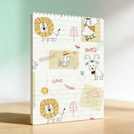 Cadre DIY créatif en blocs de construction, cadeau spécial pour amoureux