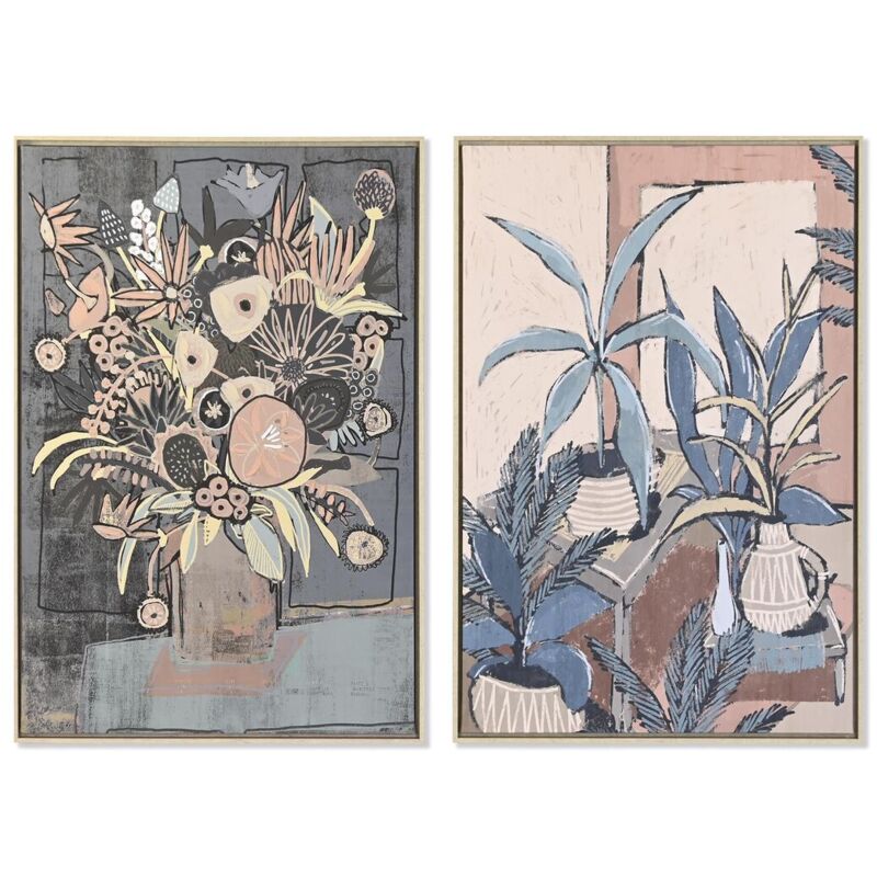 Tableau scandinave Dkd Home Decor 84 x 4,5 x 124 cm (2 pièces)