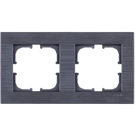 Cadre double gris brossé EXEN COMFORT
