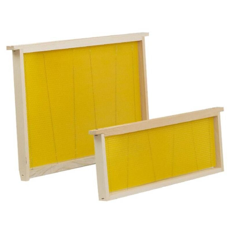 Icko - Cadre droit ciré pour ruche Dadant paquet de 10 - Cadre de cire Corps