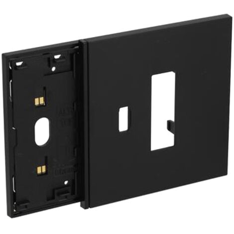 Cadre électrifié avec prise et cache USB Bticino Living Now Noir KG8103M10C