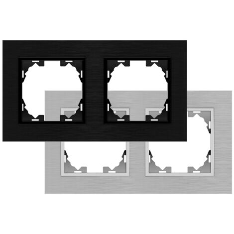 Cadre en aluminium pour 2 modules - FL Noir - Ledme - FL-49-B