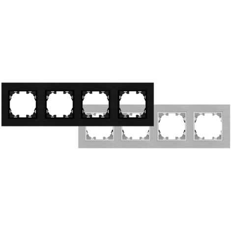 Cadre en aluminium pour 4 modules - FL Noir - Ledme - FL-51-B
