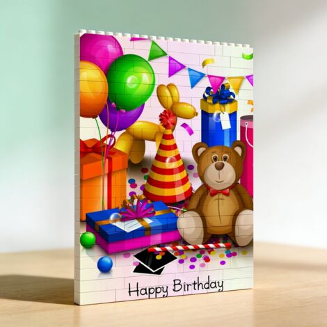 Cadre en blocs de construction, décoration et cadeau