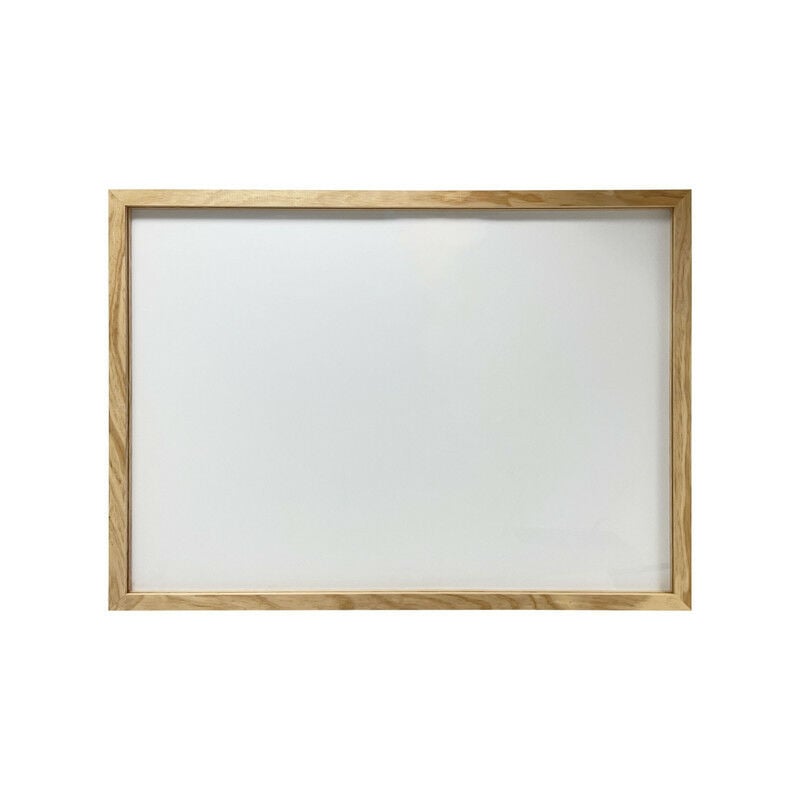 Cadre en bois brut dimensions 87 x 63 cm avec ardoise plexiglass transparente - Fabrication française