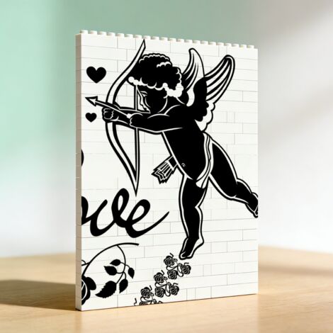Cadre en briques à faire soi‑même pour couples, cadeau parfait pour anniversaire et Saint‑Valentin