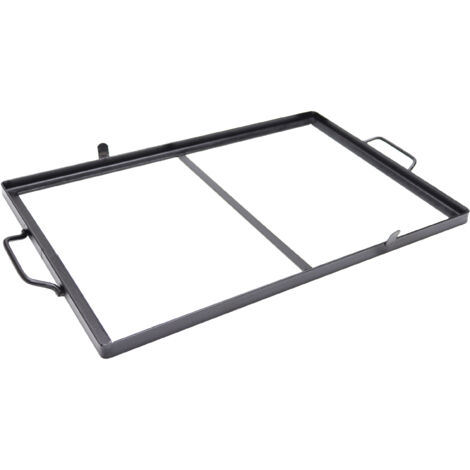 Cadre en fer pour poêle à griller en fonte en pierre de lave et pierre ollaire choisir la taille : 60x40 cm