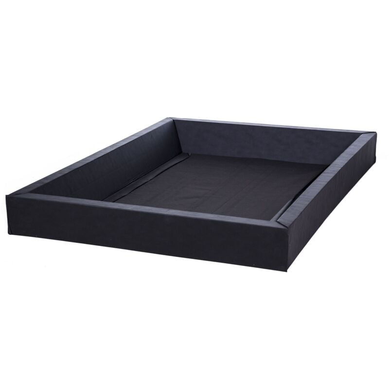 Cadre pour Matelas Double à Eau 140 x 200 x 20 cm en Mousse Noir Moderne simple